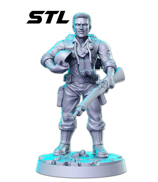 Gijoe Duke - 3D Printed Miniature - Fantasy Miniature - Tabletop Miniature - D&D - RN Estudio