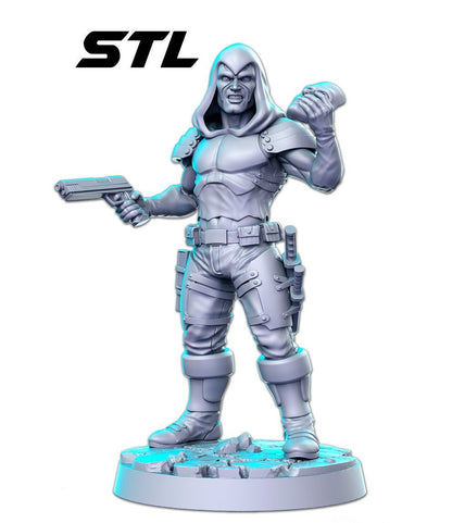 Gijoe Zartan - 3D Printed Miniature - Fantasy Miniature - Tabletop Miniature - D&D - RN Estudio