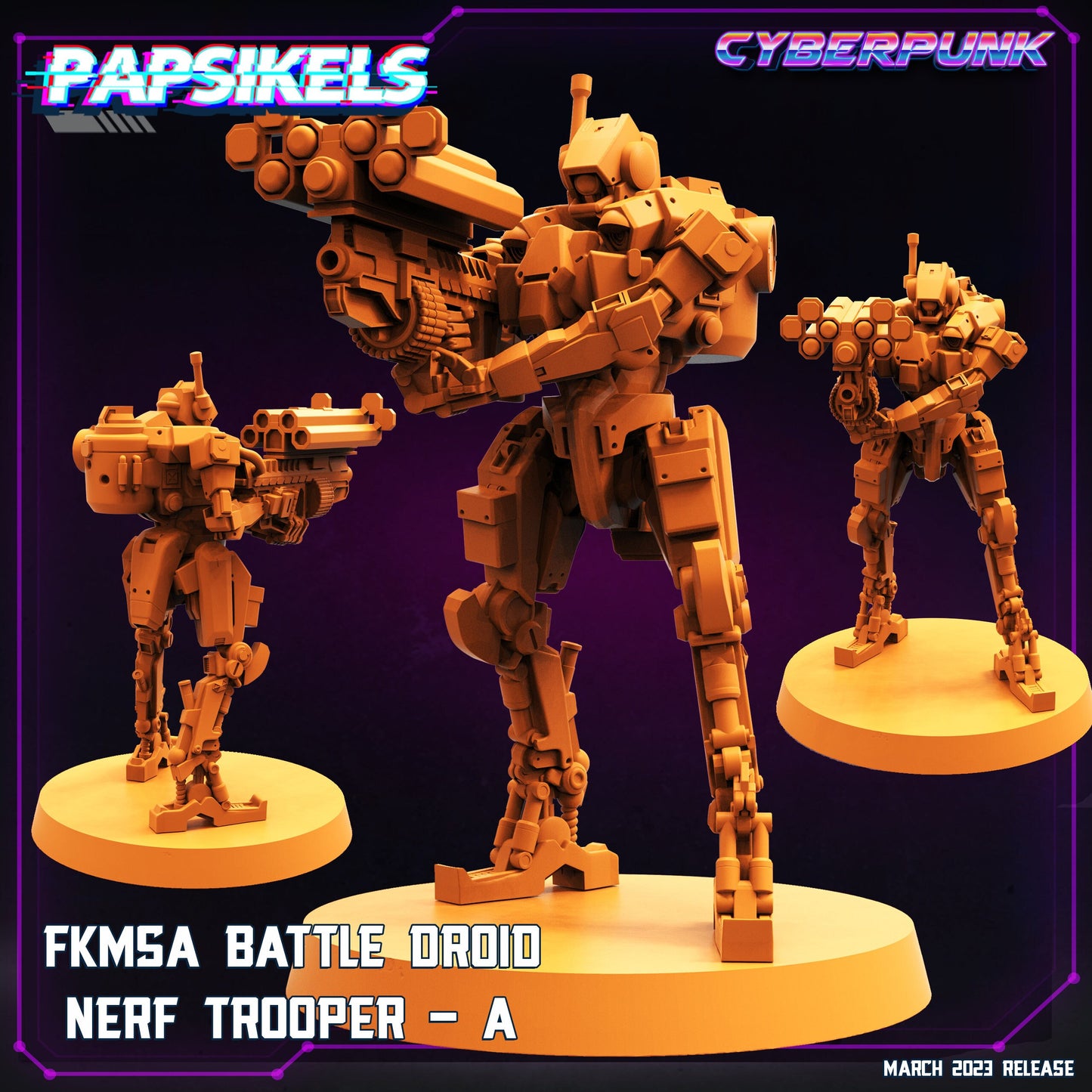 FKMSA Nerf Trooper A -  Resin Miniature - Tabletop  miniature - Fantasy Miniature - 32mm - D&D -  Sci-fi Miniature - Papsikel