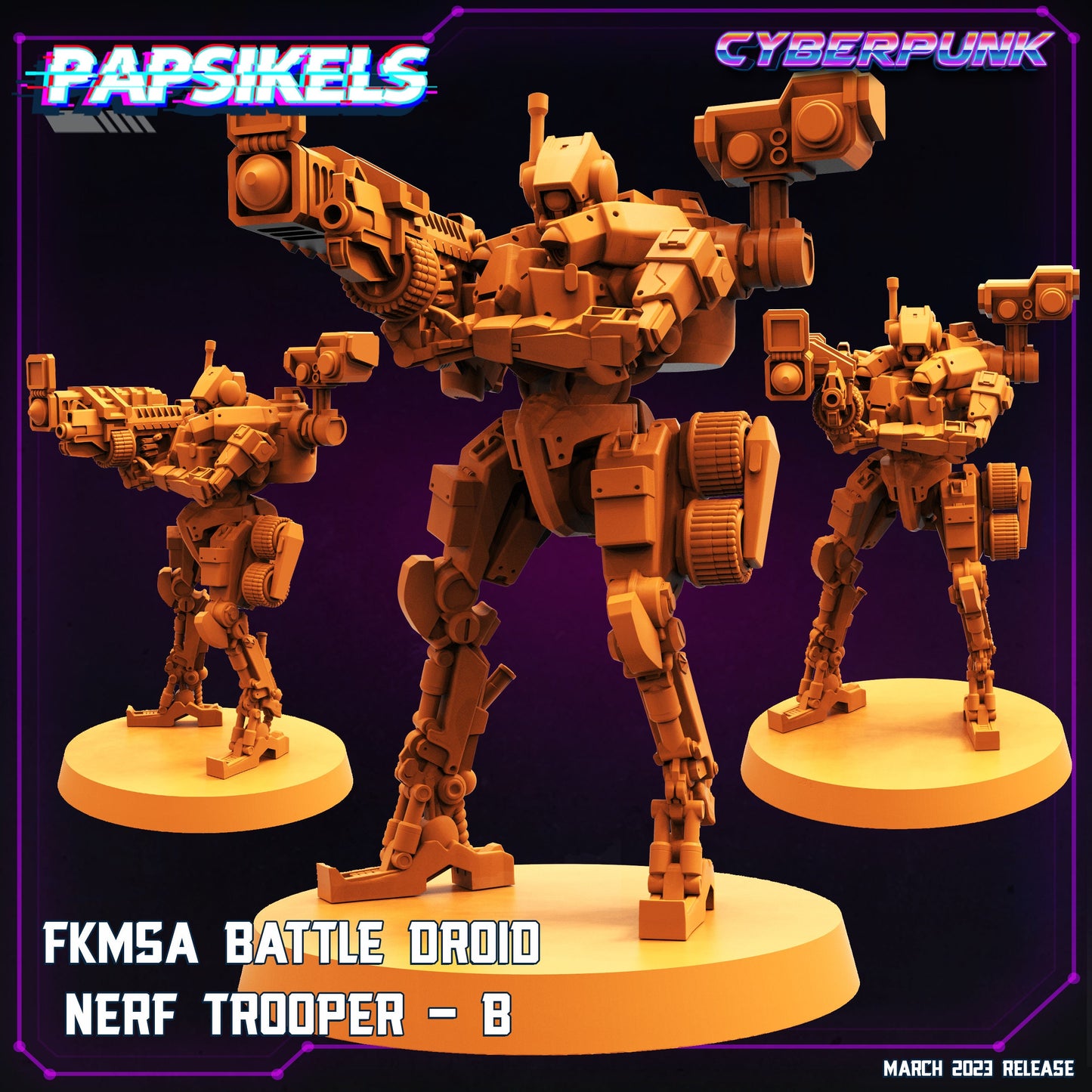 FKMSA Nerf Trooper B - Resin Miniature - Tabletop miniature - Fantasy Miniature - 32mm - D&D - Sci-fi Miniature - Papsikel