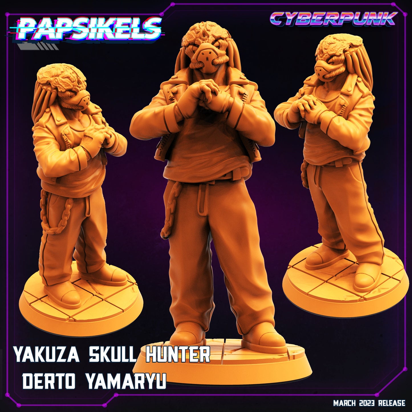 Yakuza Derto - Resin Miniature - Tabletop miniature - Fantasy Miniature - 32mm - D&D - Sci-fi Miniature- Papsikel