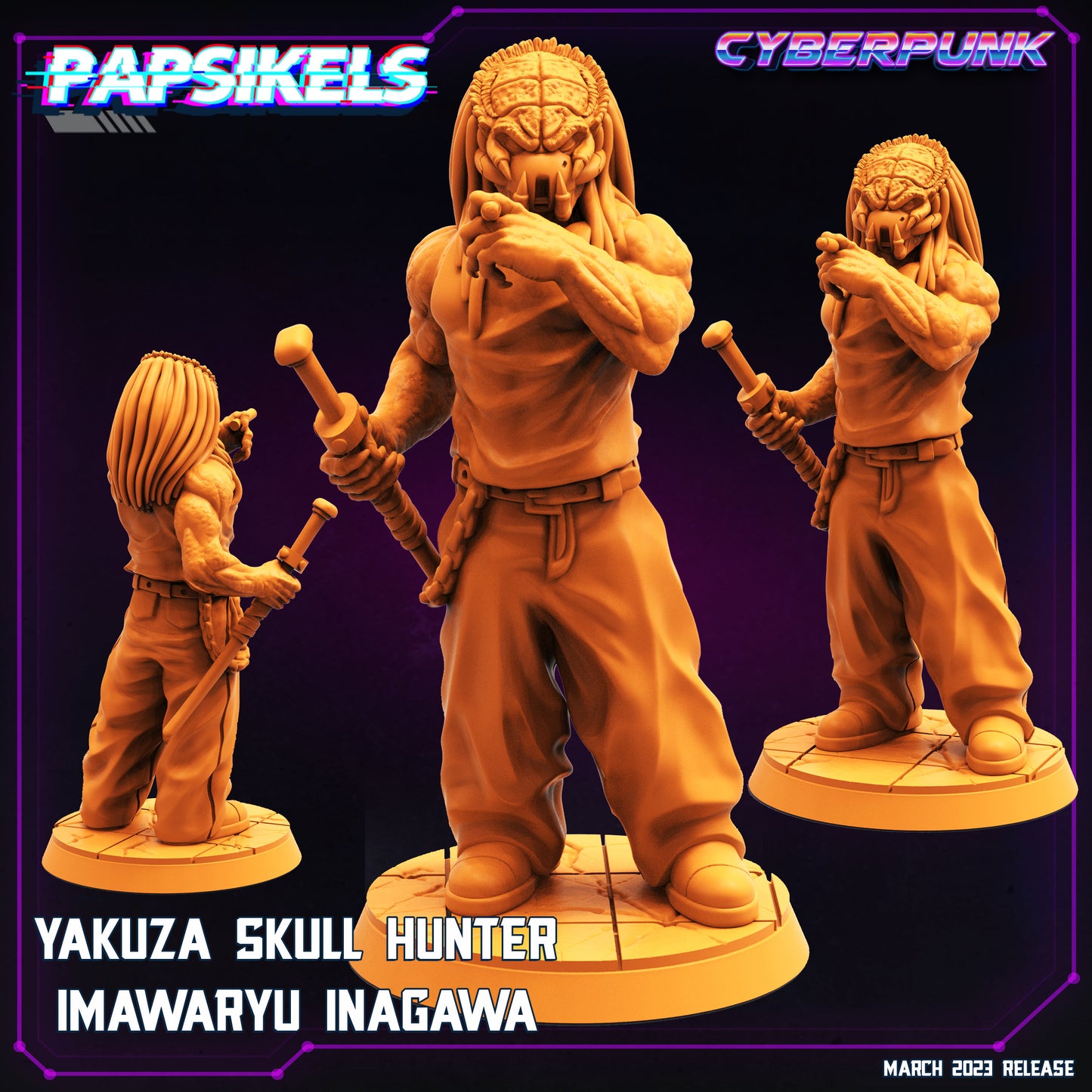 Yakuza Inagawa -  Resin Miniature - Tabletop  miniature - Fantasy Miniature - 32mm - D&D -  Sci-fi Miniature - Papsikel