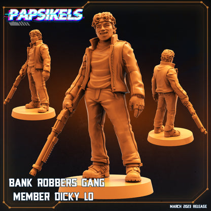 Bank Robbers -  Resin Miniature - Tabletop  miniature - Fantasy Miniature - 32mm - D&D -  Sci-fi Miniature- Papsikel