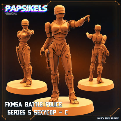 FKMSA Cops -  Resin Miniature - Tabletop  miniature - Fantasy Miniature - 32mm - D&D -  Sci-fi Miniature - Papsikel