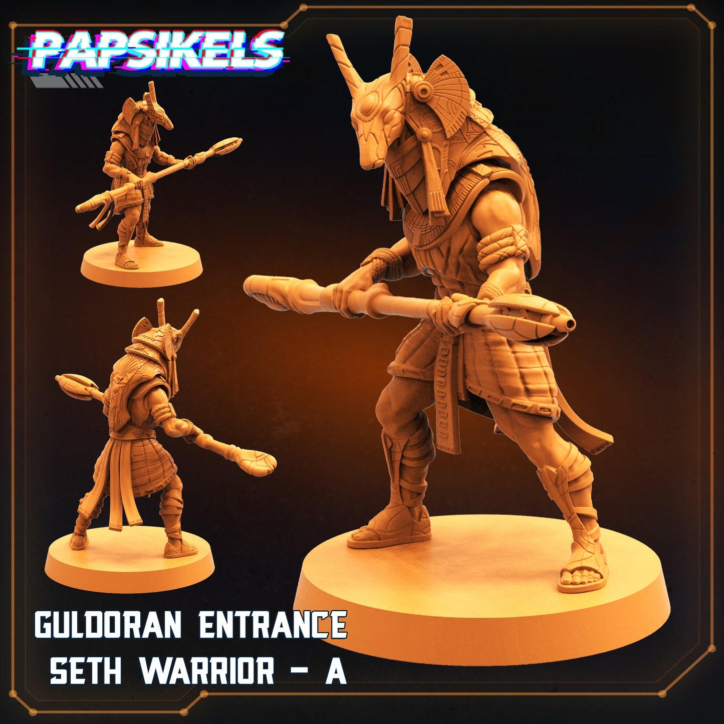 Guldoran Warrior A -  Resin Miniature - Tabletop  miniature - Fantasy Miniature - 32mm - D&D -  Sci-fi Miniature - Papsikel