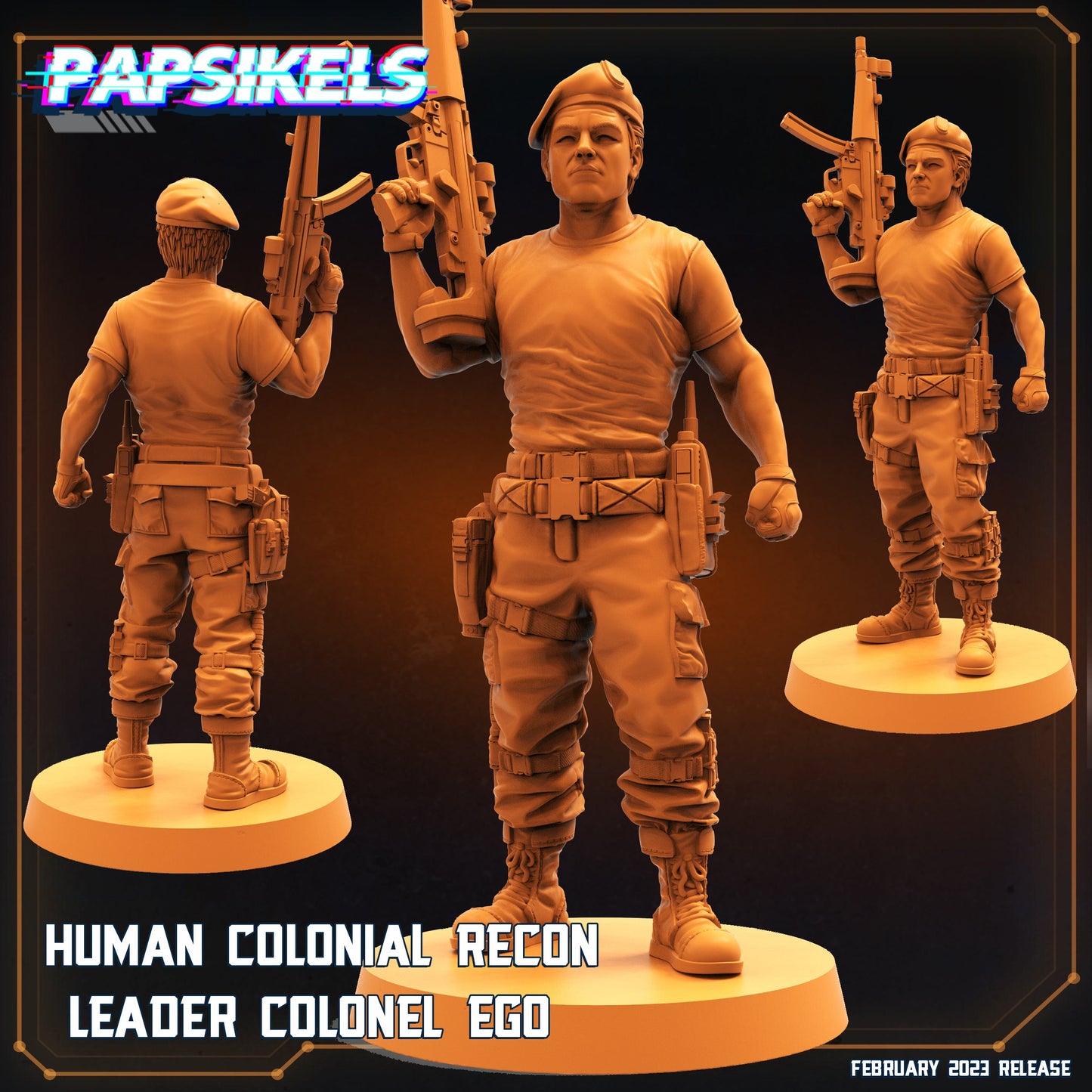 Colonel Ego -  Resin Miniature - Tabletop  miniature - Fantasy Miniature - 32mm - D&D -  Sci-fi Miniature - Papsikel