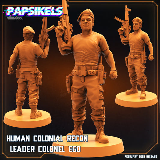 Colonel Ego -  Resin Miniature - Tabletop  miniature - Fantasy Miniature - 32mm - D&D -  Sci-fi Miniature - Papsikel