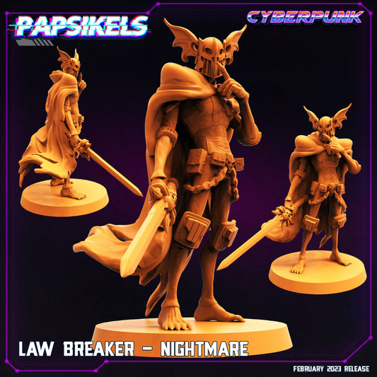 Law Breaker Nightmare - Resin Miniature - Tabletop miniature - Fantasy Miniature - 32mm - D&D - Sci-fi Miniature - Papsikel
