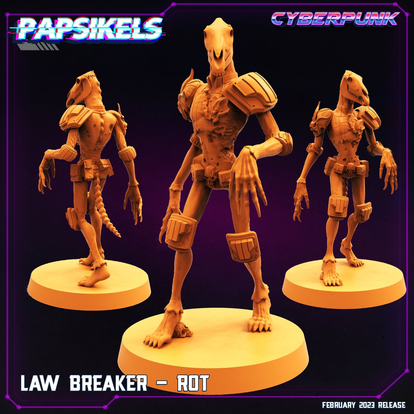 Law Breaker Rot -  Resin Miniature - Tabletop  miniature - Fantasy Miniature - 32mm - D&D -  Sci-fi Miniature - Papsikel