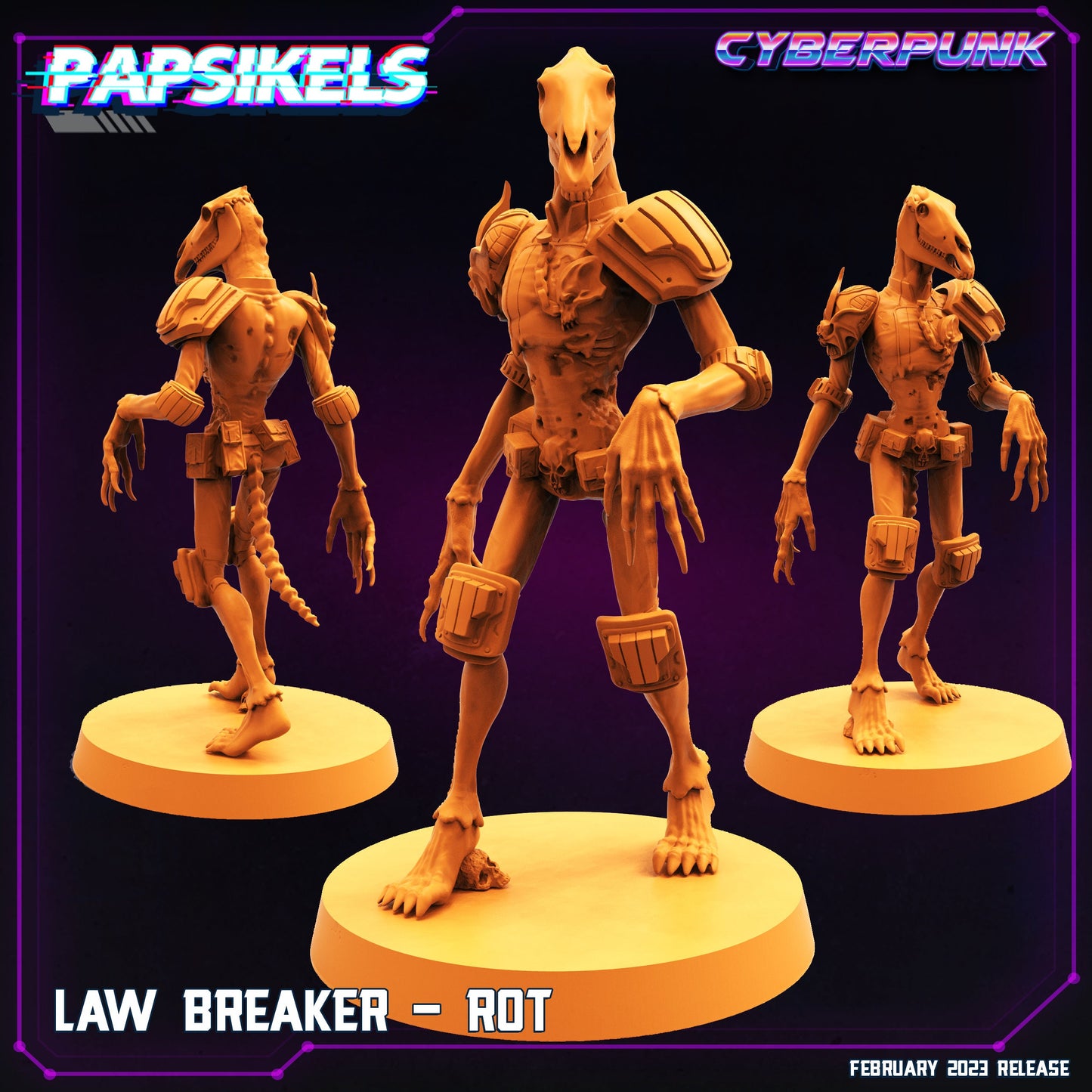 Law Breaker Rot - Resin Miniature - Tabletop miniature - Fantasy Miniature - 32mm - D&D - Sci-fi Miniature - Papsikel
