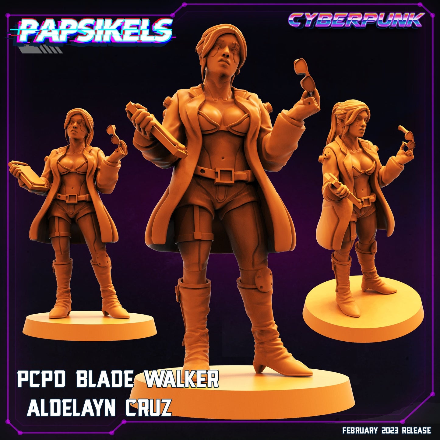 Aldelayn Cruz -  Resin Miniature - Tabletop  miniature - Fantasy Miniature - 32mm - D&D -  Sci-fi Miniature- Papsikel