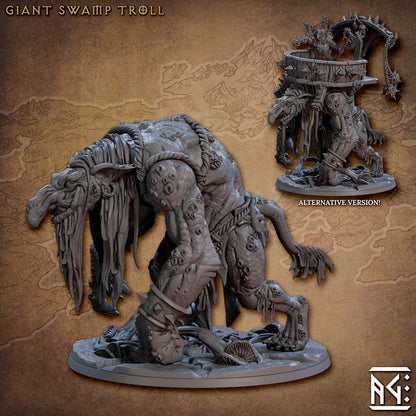 Giant Swamp Troll - Tabletop  miniature - Fantasy - 32mm - D&D  Resin Miniature - Artisan Guild