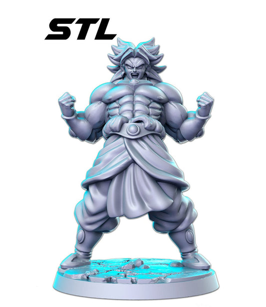 Broly - 3D Printed Miniature - Fantasy Miniature - Tabletop Miniature - D&D - RN Estudio  DnD