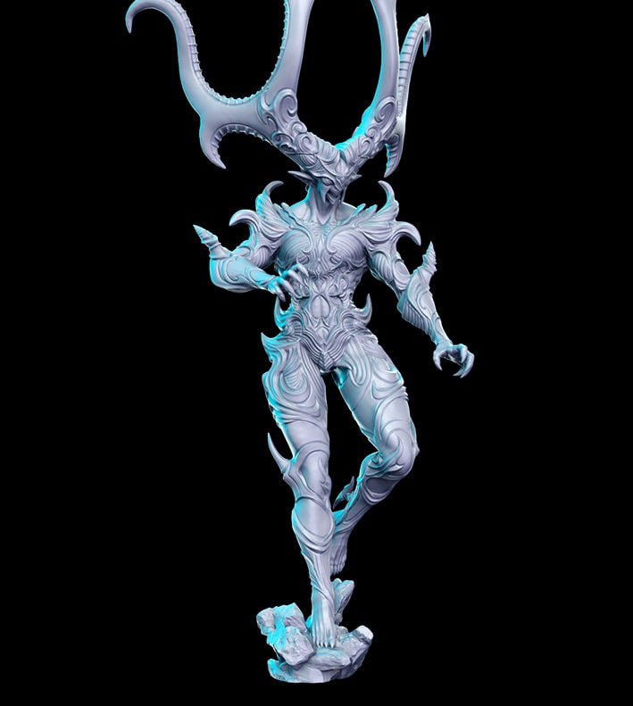 Ifrit - 3D Printed Miniature - Fantasy Miniature - Tabletop Miniature - D&D - RN Estudio