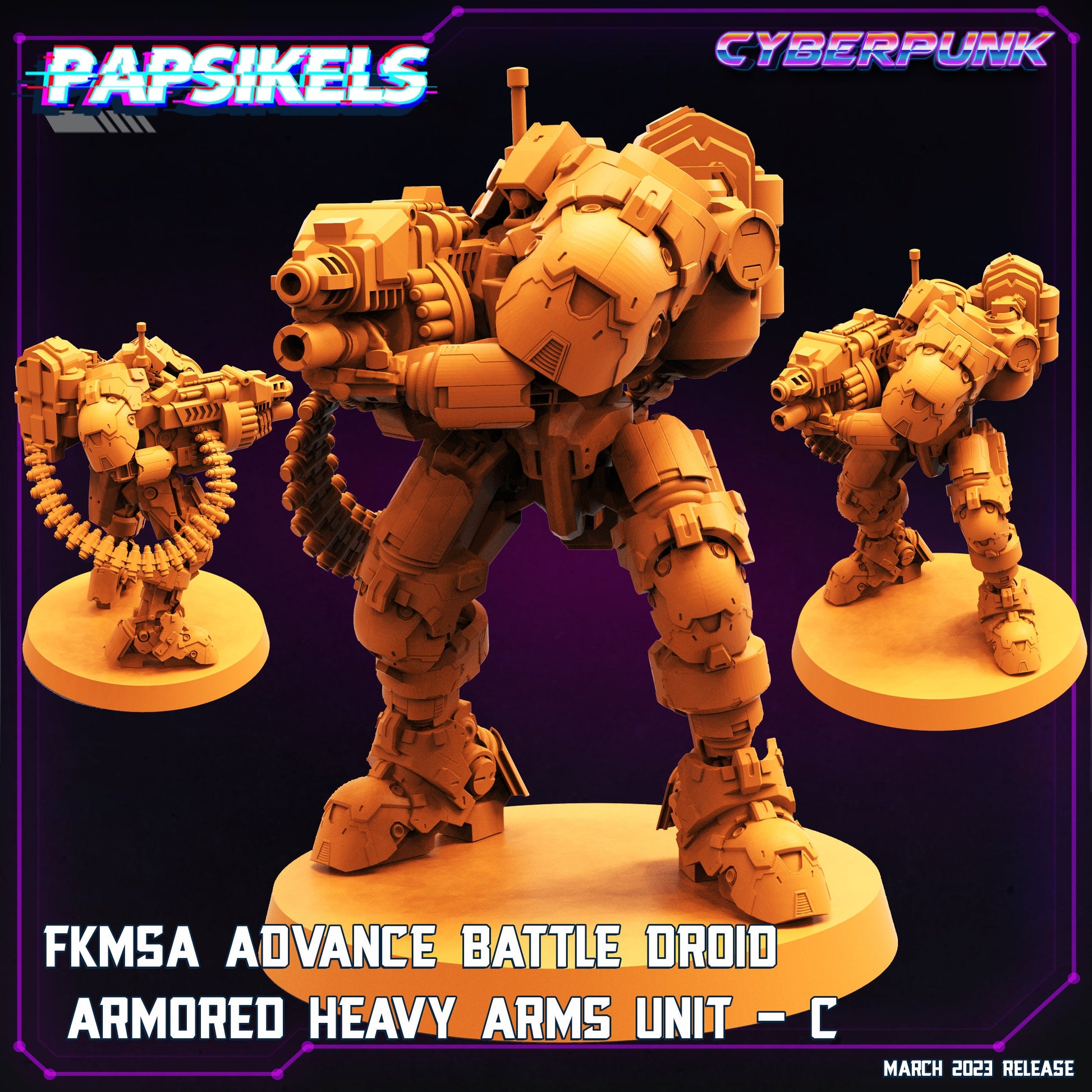 FKMSA Unit C - Resin Miniature - Tabletop miniature - Fantasy Miniature - 32mm - D&D - Sci-fi Miniature - Papsikel