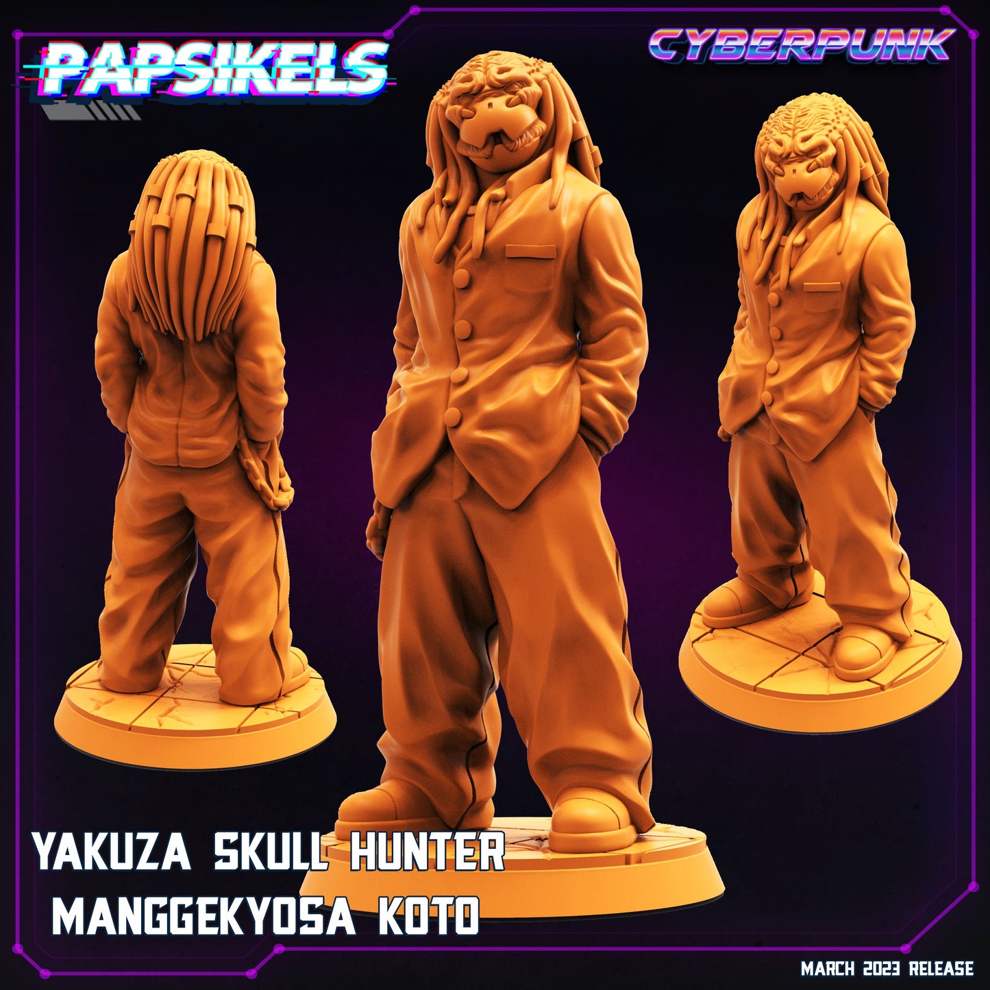 Yakuza Manggekyosa -  Resin Miniature - Tabletop  miniature - Fantasy Miniature - 32mm - D&D -  Sci-fi Miniature- Papsikel