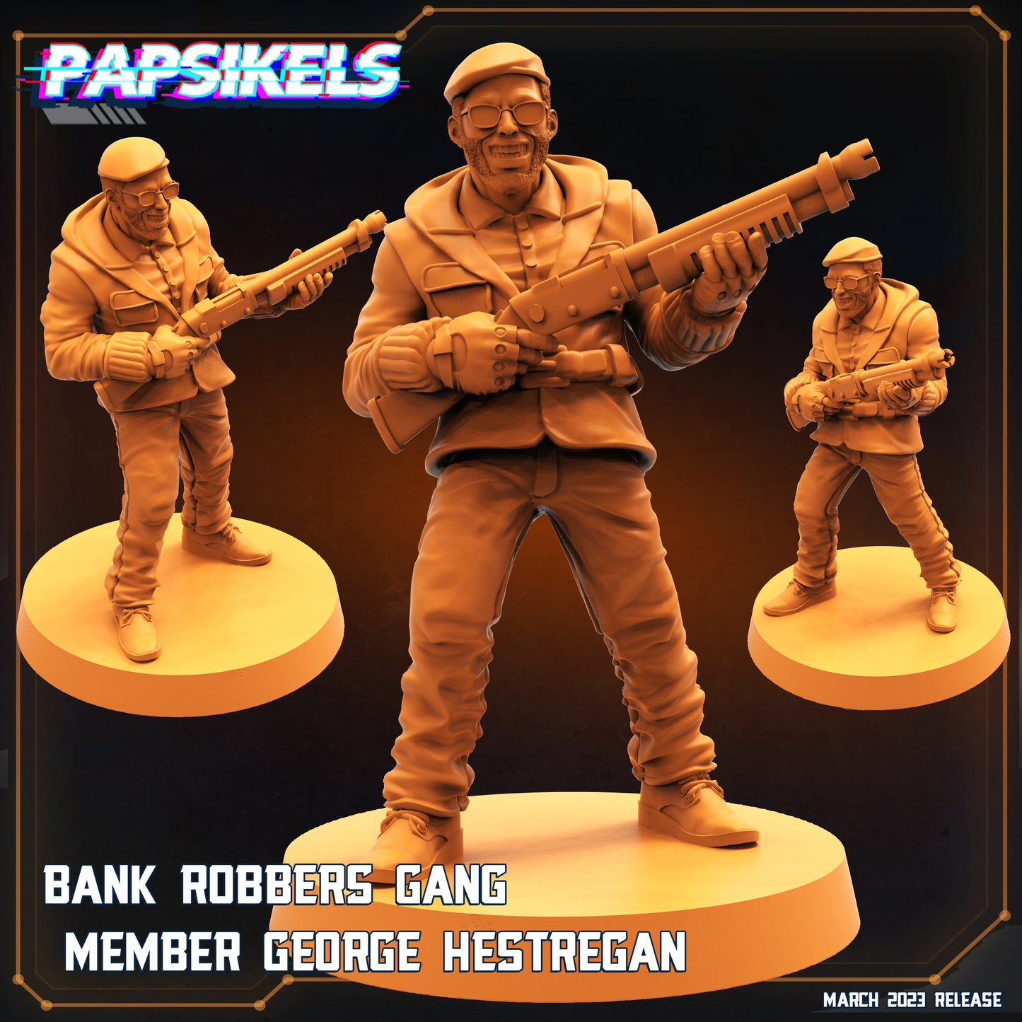 Bank Robbers -  Resin Miniature - Tabletop  miniature - Fantasy Miniature - 32mm - D&D -  Sci-fi Miniature- Papsikel