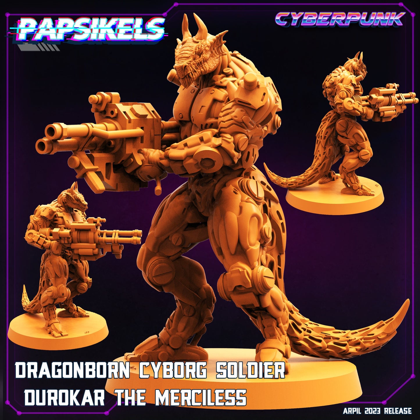 Dragonborn -  Resin Miniature - Tabletop  miniature - Fantasy Miniature - 32mm - D&D -  Sci-fi Miniature - Papsikel