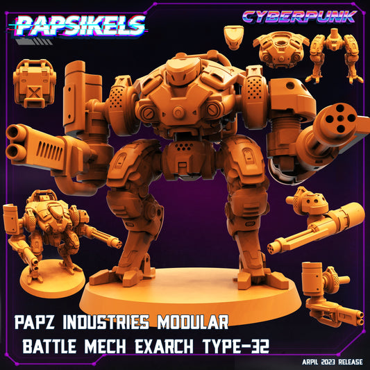 Modular Battle Mech -  Resin Miniature - Tabletop  miniature - Fantasy Miniature - 32mm - D&D -  Sci-fi Miniature - Papsikel