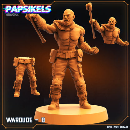 War Dude Collection 1 -  Resin Miniature - Tabletop  miniature - Fantasy Miniature - 32mm - D&D -  Sci-fi Miniature - Papsikel- Papsikel