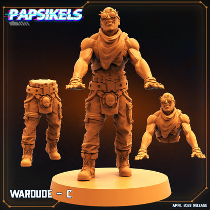 War Dude Collection 1 -  Resin Miniature - Tabletop  miniature - Fantasy Miniature - 32mm - D&D -  Sci-fi Miniature - Papsikel- Papsikel