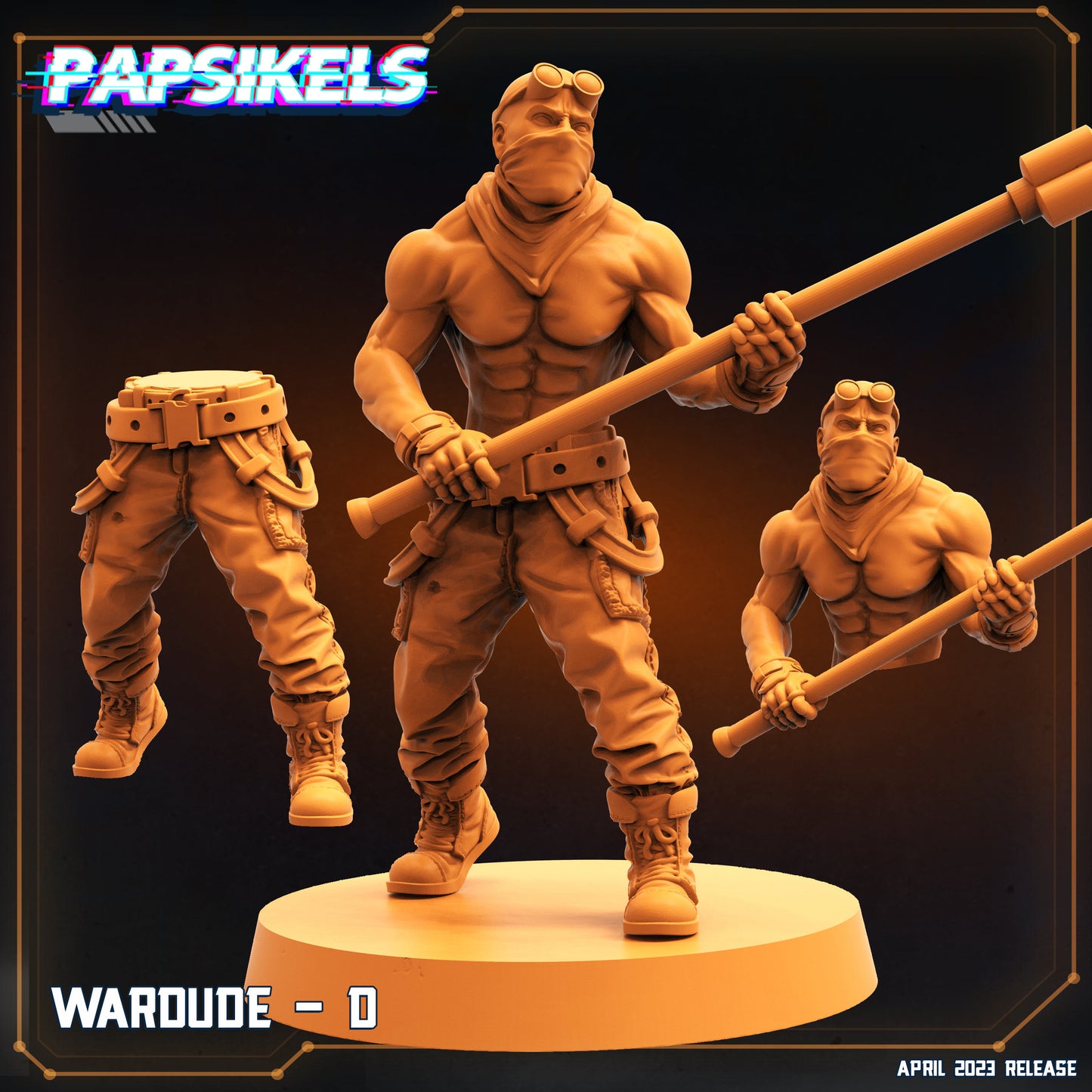 War Dude Collection 1 -  Resin Miniature - Tabletop  miniature - Fantasy Miniature - 32mm - D&D -  Sci-fi Miniature - Papsikel- Papsikel