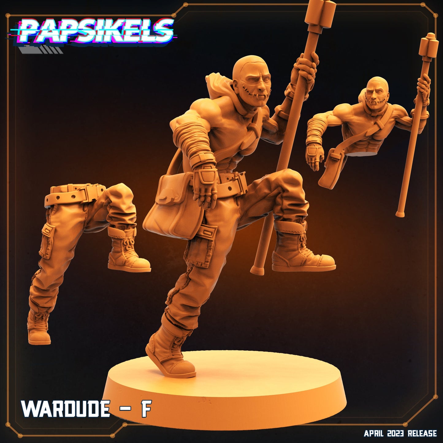 War Dude Collection 1 - Resin Miniature - Tabletop miniature - Fantasy Miniature - 32mm - D&D - Sci-fi Miniature - Papsikel- Papsikel