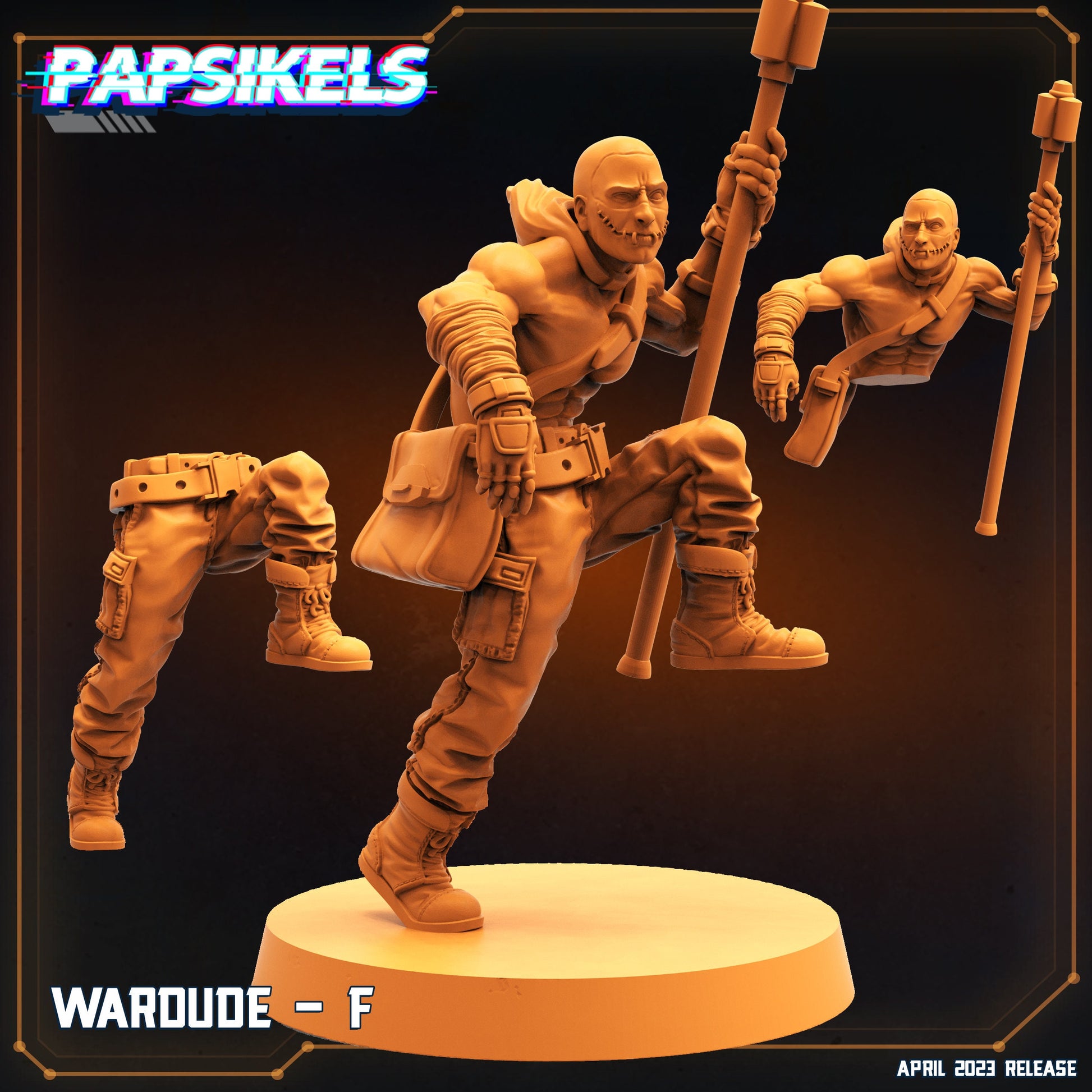 War Dude Collection 1 - Resin Miniature - Tabletop miniature - Fantasy Miniature - 32mm - D&D - Sci-fi Miniature - Papsikel- Papsikel
