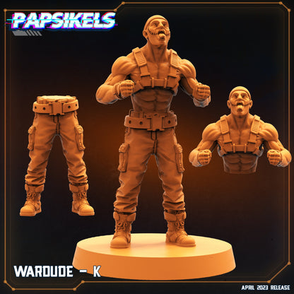 War Dude Collection 2 - Resin Miniature - Tabletop miniature - Fantasy Miniature - 32mm - D&D - Sci-fi Miniature - Papsikel- Papsikel