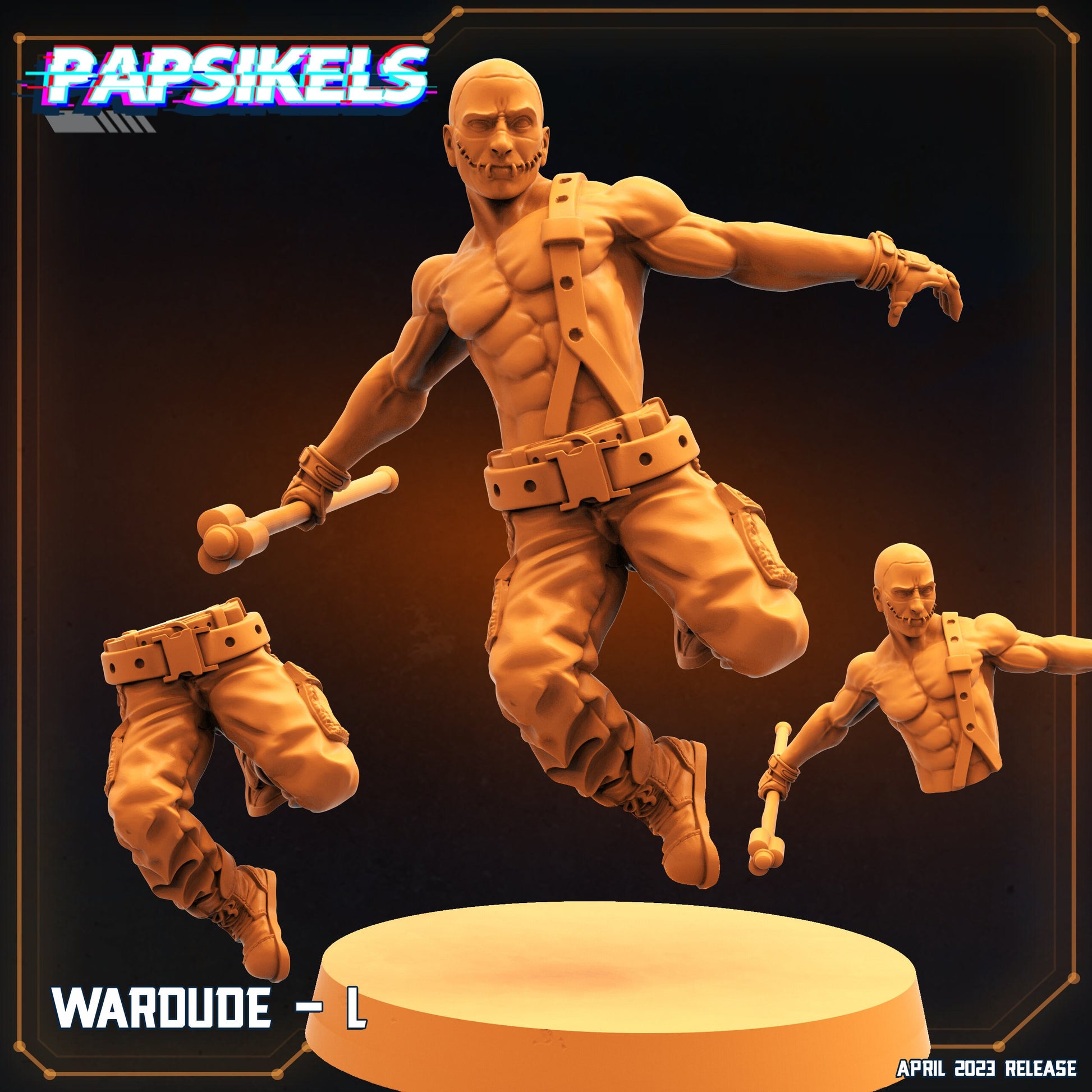War Dude Collection 2 - Resin Miniature - Tabletop miniature - Fantasy Miniature - 32mm - D&D - Sci-fi Miniature - Papsikel- Papsikel