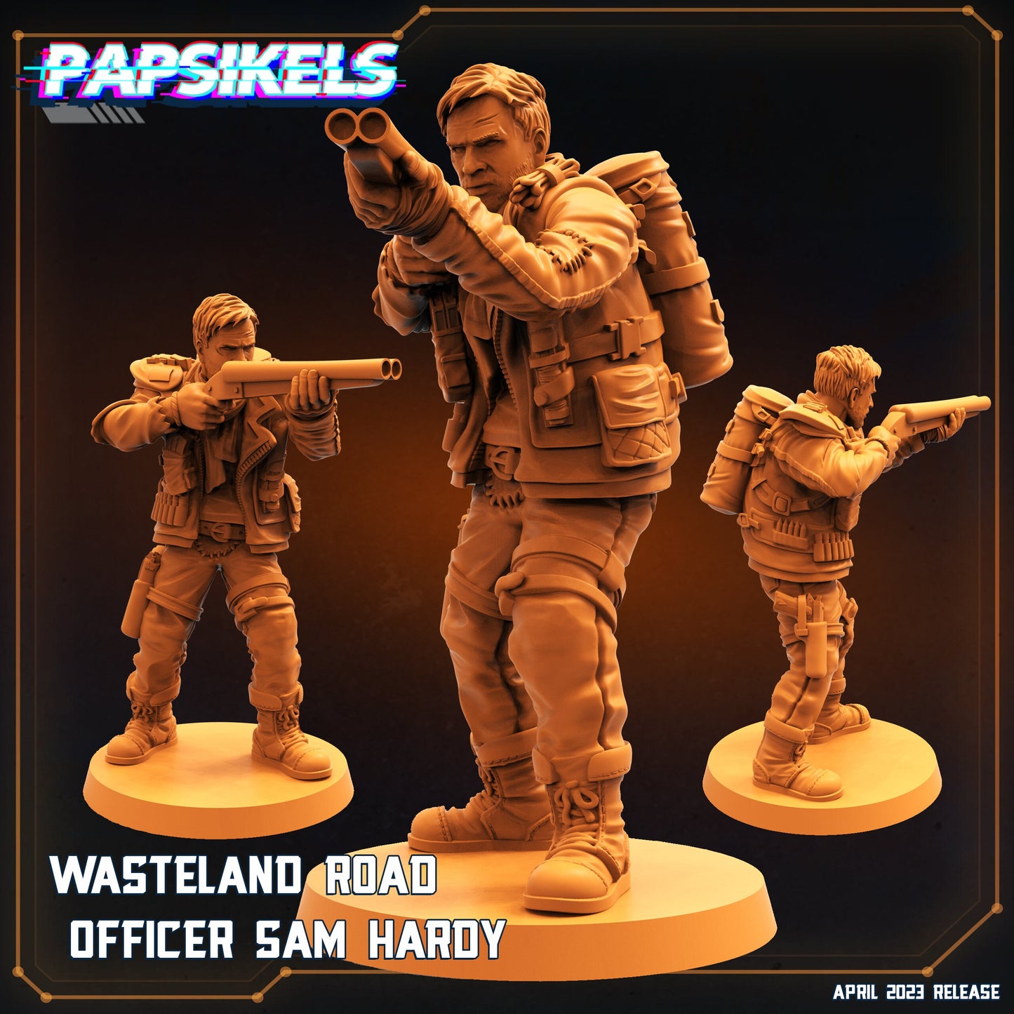 Westeland Road Officers - Resin Miniature - Tabletop miniature - Fantasy Miniature - 32mm - D&D - Sci-fi Miniature - Papsikel