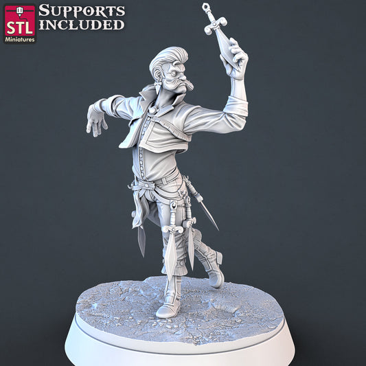 Knives Thrower - Tabletop  miniature - Fantasy - 32mm - D&D  Resin Miniature