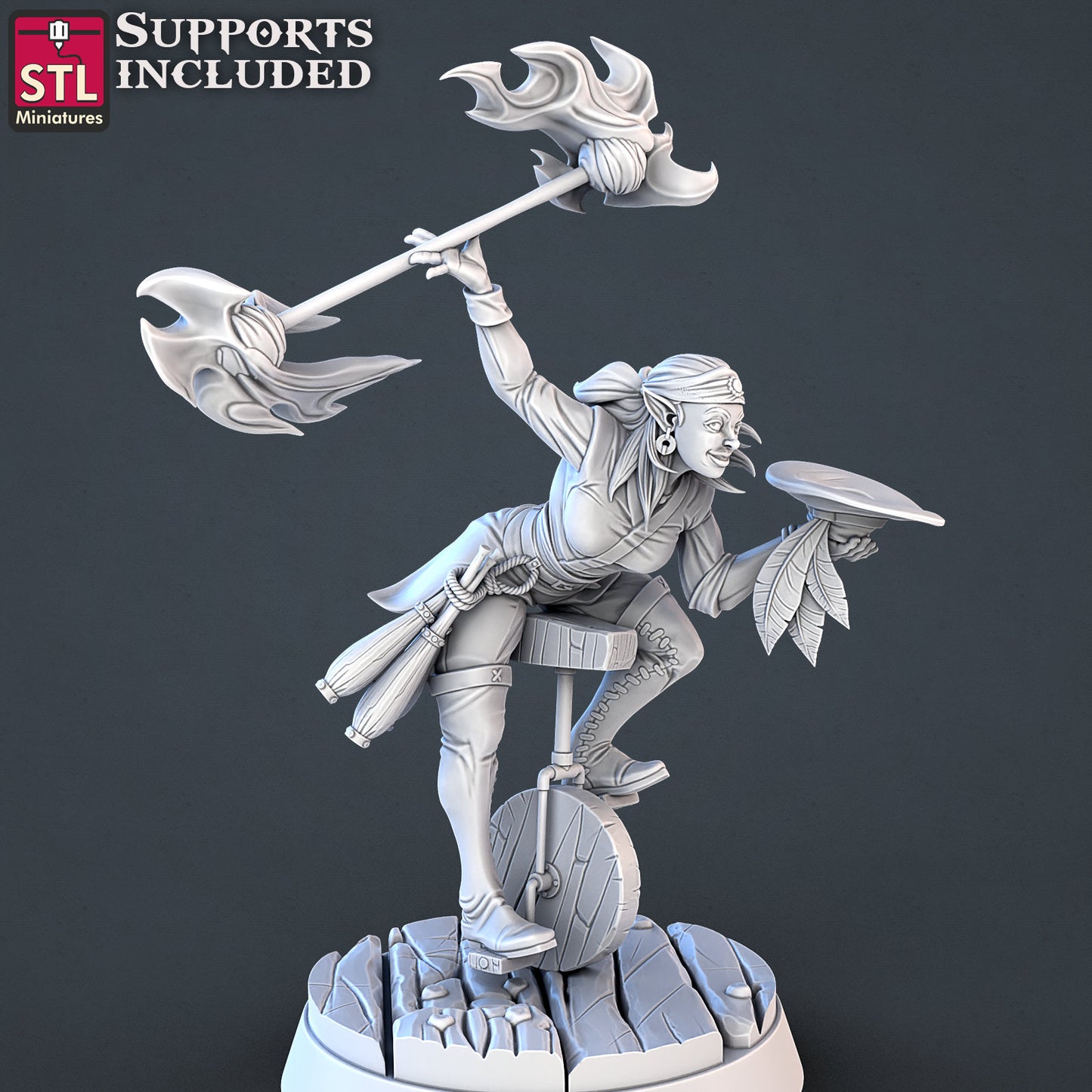 Street Performer - Tabletop  miniature - Fantasy - 32mm - D&D  Resin Miniature