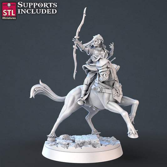 Dragon Hunter Horseman - Tabletop  miniature - Fantasy - 32mm - D&D  Resin Miniature