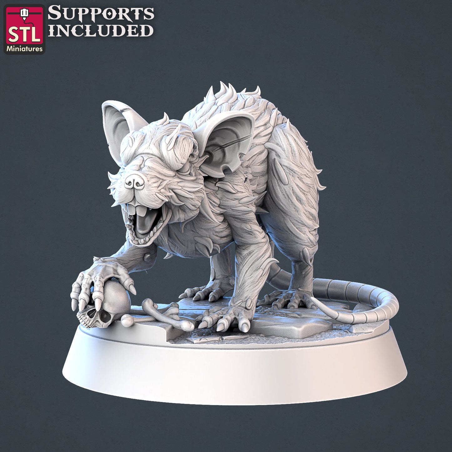 Gigant Rats - Tabletop  miniature - Fantasy - 32mm - D&D  Resin Miniature