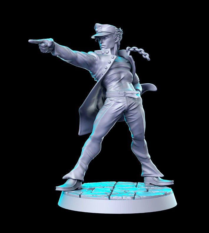 Jotaro - 3D Printed Miniature - Fantasy Miniature -Tabletop  Miniature - Tabletop Miniature - D&D - RN Estudio