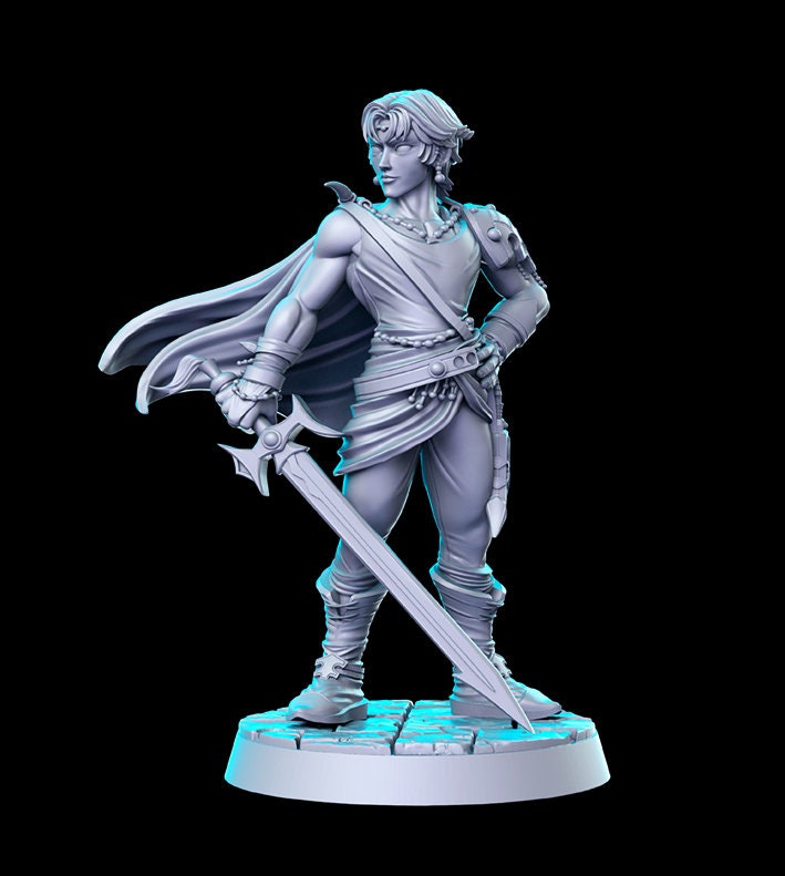 Bartz - 3D Printed Miniature - Fantasy Miniature -Tabletop  Miniature - Tabletop Miniature - D&D - RN Estudio