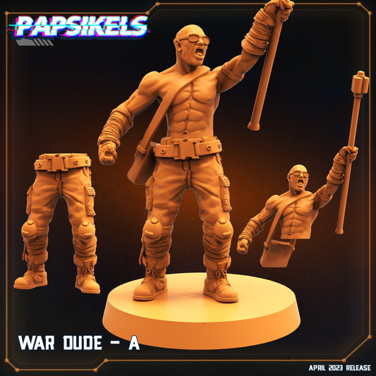 War Dude Collection 1 - Resin Miniature - Tabletop miniature - Fantasy Miniature - 32mm - D&D - Sci-fi Miniature - Papsikel- Papsikel