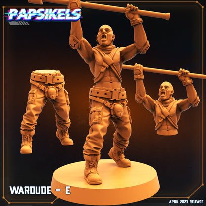 War Dude Collection 1 - Resin Miniature - Tabletop miniature - Fantasy Miniature - 32mm - D&D - Sci-fi Miniature - Papsikel- Papsikel