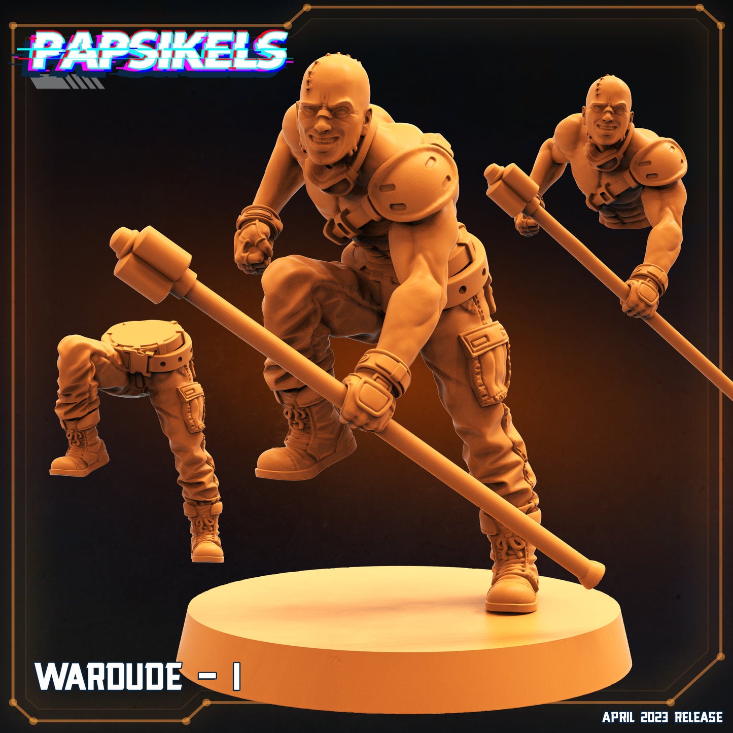 War Dude Collection 2 -  Resin Miniature - Tabletop  miniature - Fantasy Miniature - 32mm - D&D -  Sci-fi Miniature - Papsikel- Papsikel