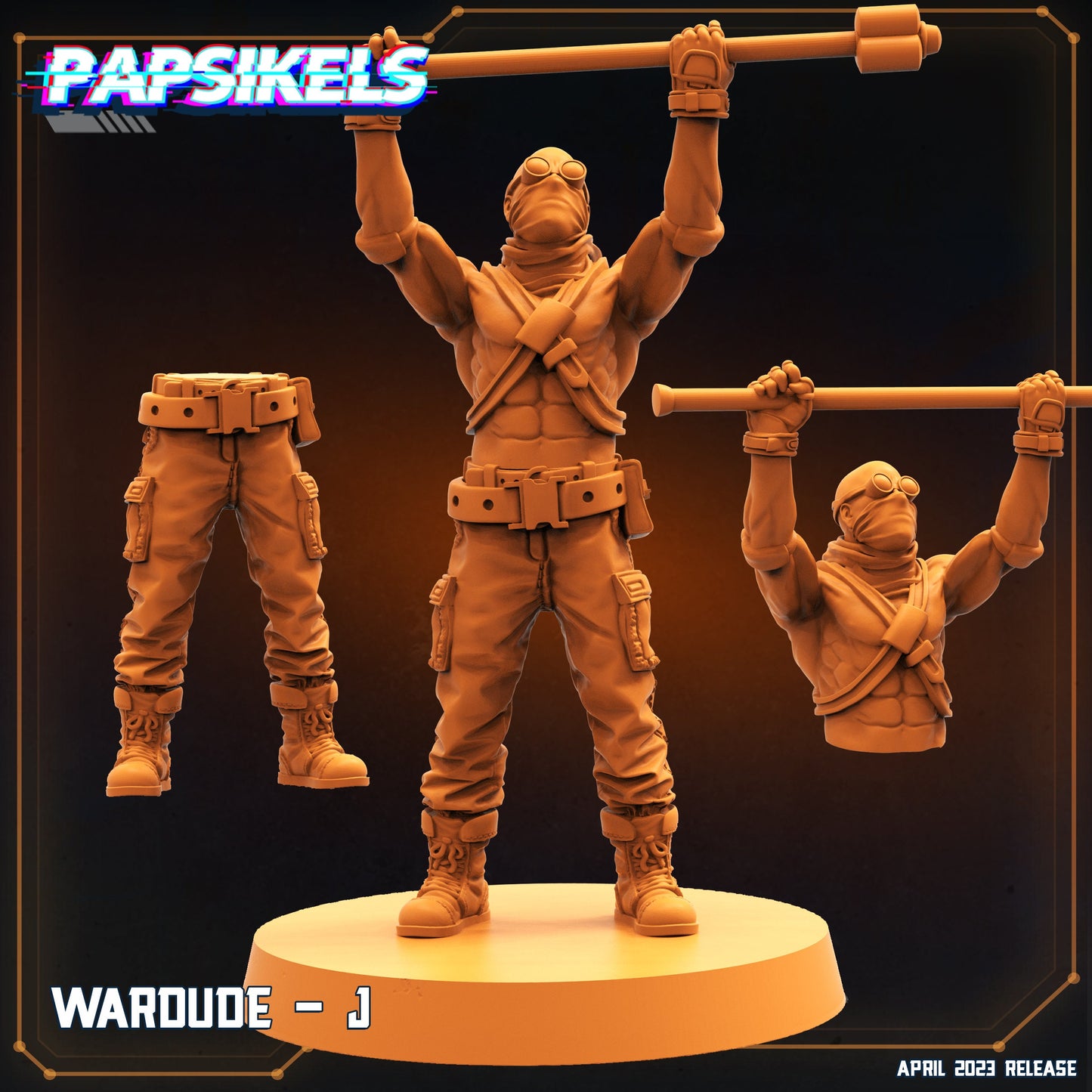 War Dude Collection 2 - Resin Miniature - Tabletop miniature - Fantasy Miniature - 32mm - D&D - Sci-fi Miniature - Papsikel- Papsikel