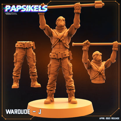 War Dude Collection 2 - Resin Miniature - Tabletop miniature - Fantasy Miniature - 32mm - D&D - Sci-fi Miniature - Papsikel- Papsikel
