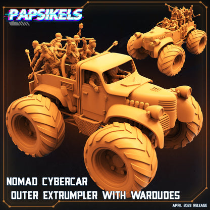 Nomad Cybercar Outer 1 - Resin Miniature - Tabletop miniature - Fantasy Miniature - 32mm - D&D - Sci-fi Miniature - Papsikel- Papsikel