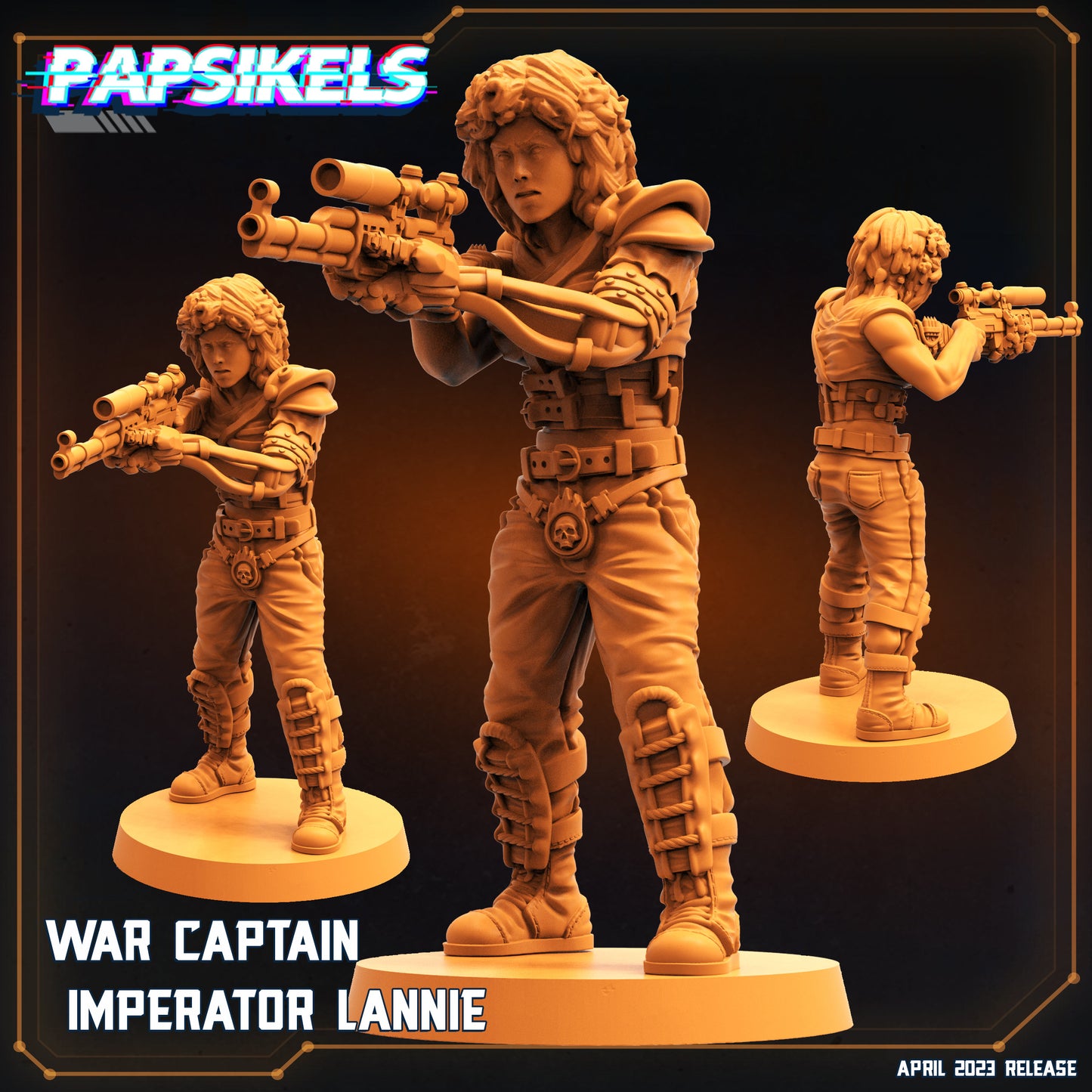 Imperator Lannie -  Resin Miniature - Tabletop  miniature - Fantasy Miniature - 32mm - D&D -  Sci-fi Miniature - Papsikel- Papsikel