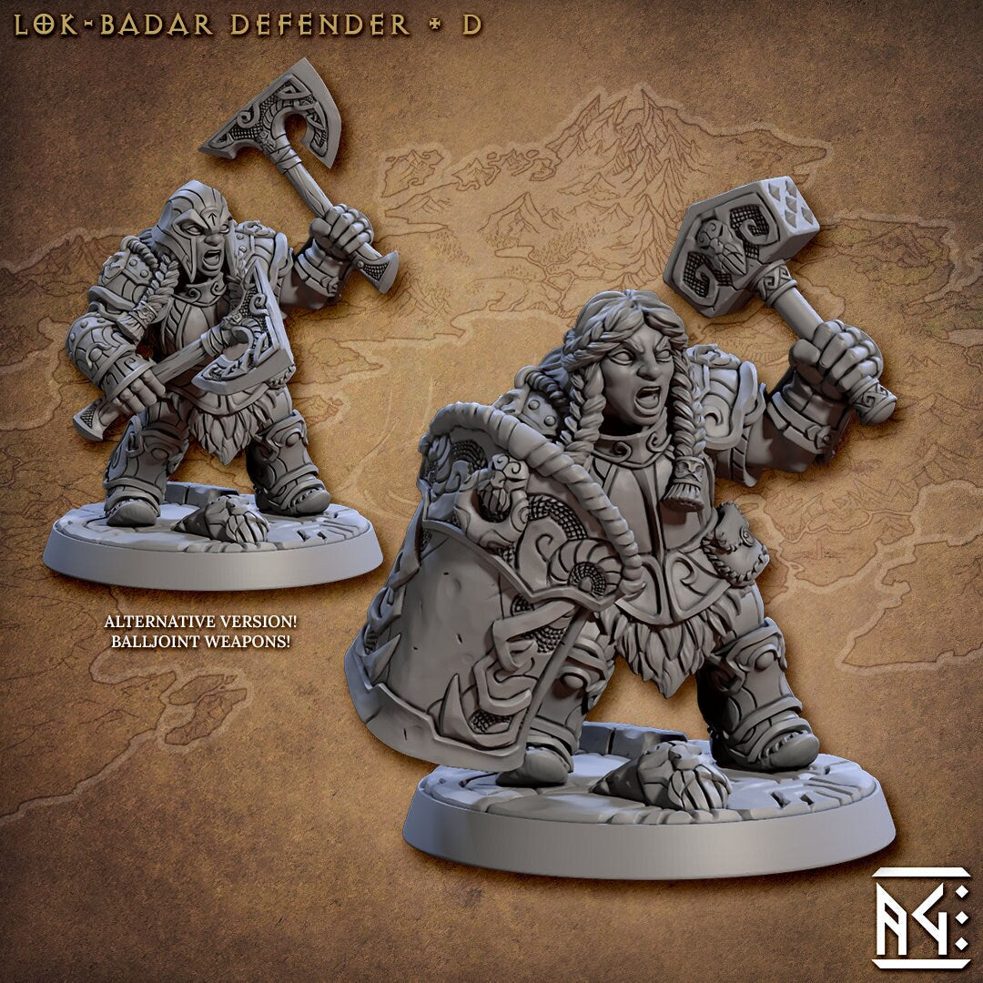 Lok Badar set - Tabletop  miniature - Fantasy - 32mm - D&D  Resin Miniature - Artisan Guild