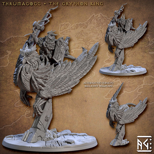 The Gryphon King - Tabletop  miniature - Fantasy - 32mm - D&D  Resin Miniature - Artisan Guild