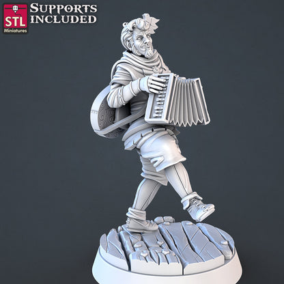 Musician - Tabletop  miniature - Fantasy - 32mm - D&D  Resin Miniature DnD