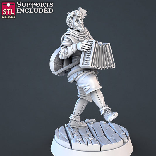 Musician - Tabletop  miniature - Fantasy - 32mm - D&D  Resin Miniature DnD