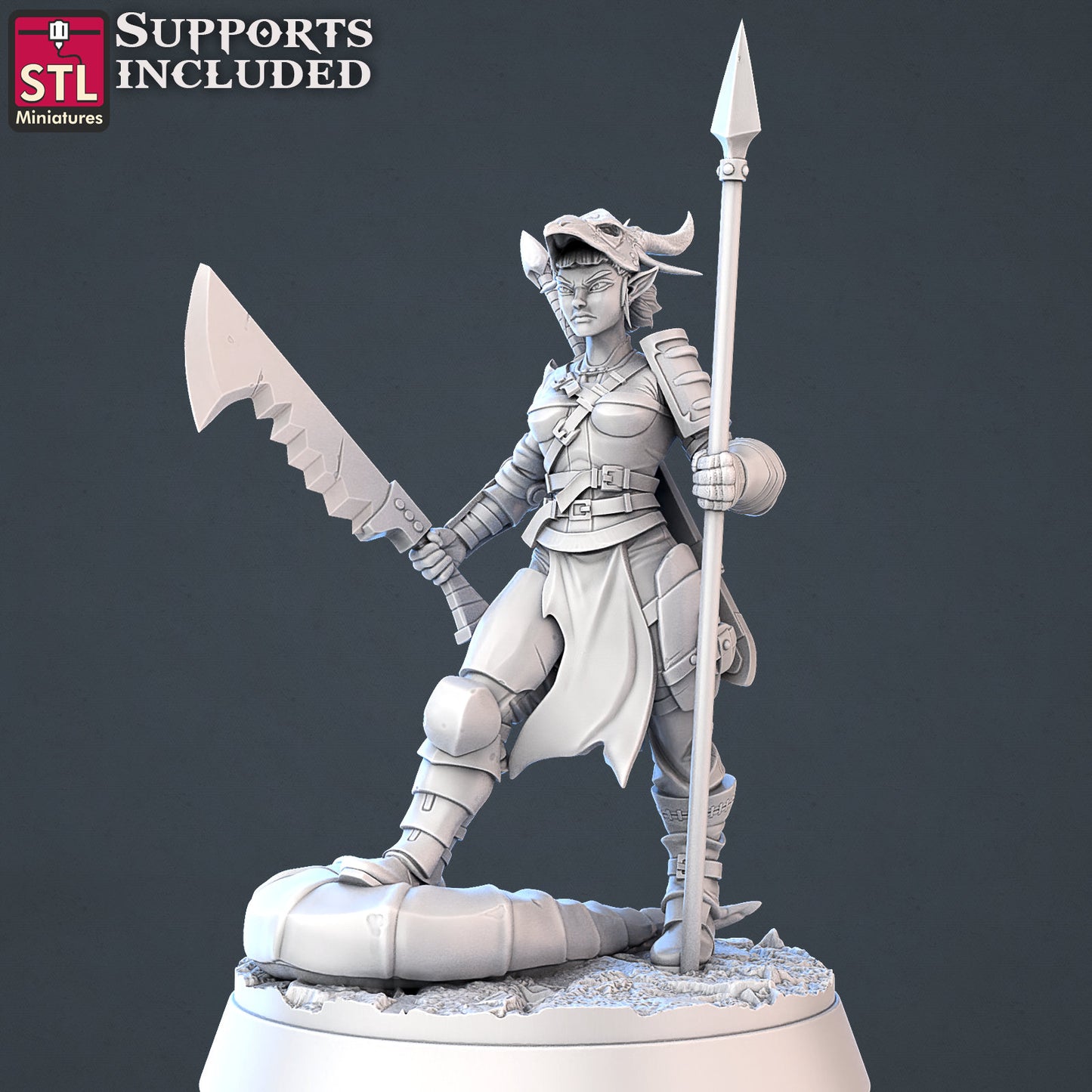 Dragon Hunter - Tabletop  miniature - Fantasy - 32mm - D&D  Resin Miniature