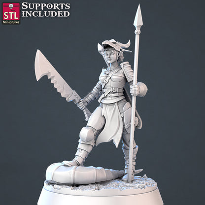 Dragon Hunter - Tabletop  miniature - Fantasy - 32mm - D&D  Resin Miniature